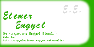 elemer engyel business card